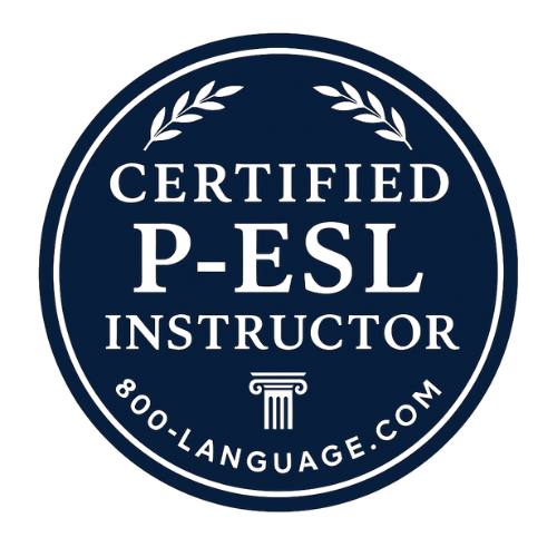 Certified P-ESL Instructor digital badge